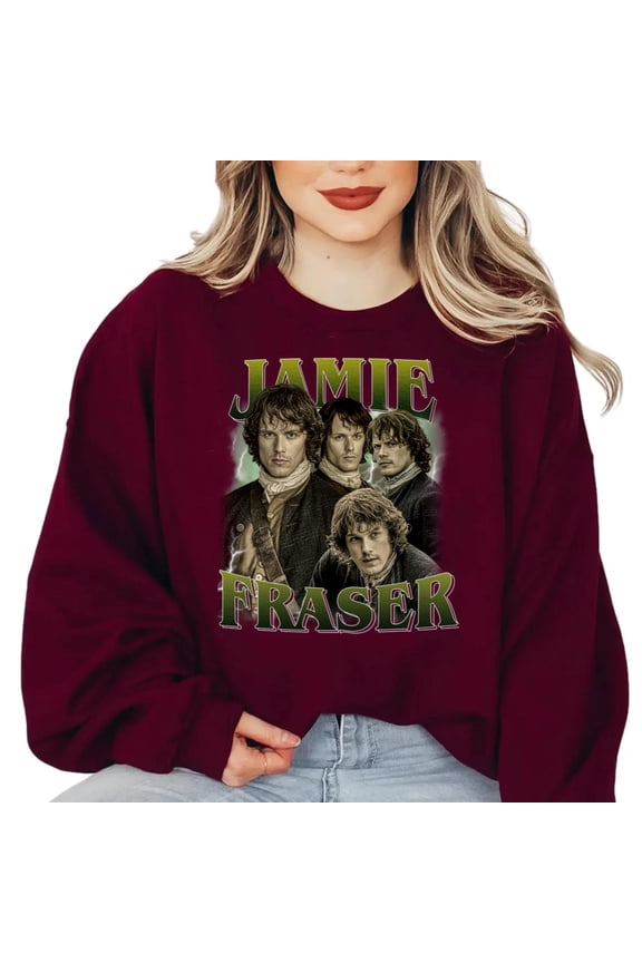 Jamie Fraser Outlander Vintage TV Show Scottish Highlander Romance Drama Sweatshirt, for men & women, up to size 5XL