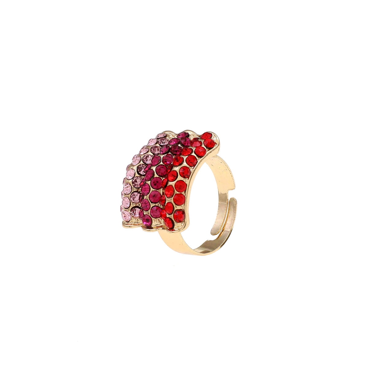 Jamie Gold Plated with Pink Ombre Stone Cocktail Ring
