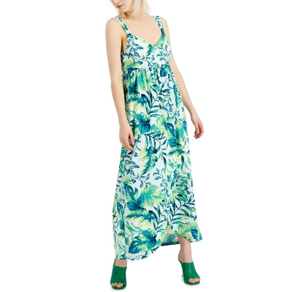 Jamie Layla Petite Printed Faux Wrap Maxi Dress Greenblue Floral PM