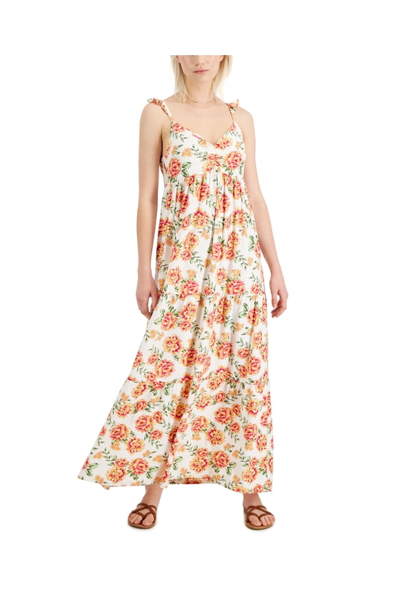 Petite Printed Sleeveless Maxi Dress Egret PL