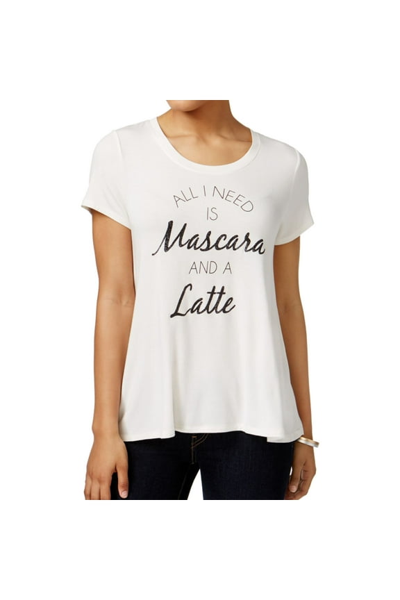 Jamie & Layla Womens All I Need Graphic T-Shirt, Off-White, Small