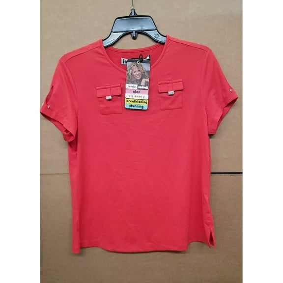 Jamie Sadock Women's Red Short Sleeve Top, Adrenaline, M