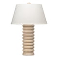 thumbnail image 1 of Jamie Young Abacus Mango Wood Table Lamp with Linen Shade Brown, 1 of 5