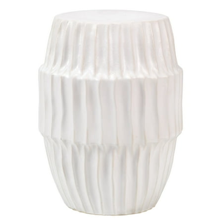 Jamie Young Co Algae Hollow Center Coastal Ceramic Side Table in White