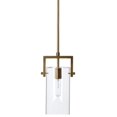 thumbnail image 1 of Jamie Young Co Cambrai 1-Light Metal & Glass Small Pendant in Brass/Clear, 1 of 7