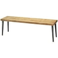 thumbnail image 1 of Jamie Young Co Farmhouse Traditional Iron/Wood Bench in Natural/Black, 1 of 6