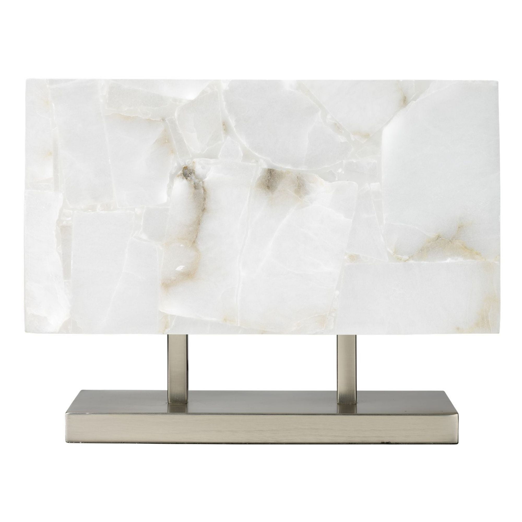 Silver Alabaster 2-Light Adjustable Table Lamp