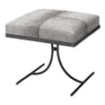 thumbnail image 1 of Jamie Young Co Kai 18" Transitional Leather & Iron Stool in Gray/Black, 1 of 9