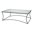 thumbnail image 1 of Jamie Young Co Kai Transitional Metal & Glass Coffee Table in Black/Clear, 1 of 7