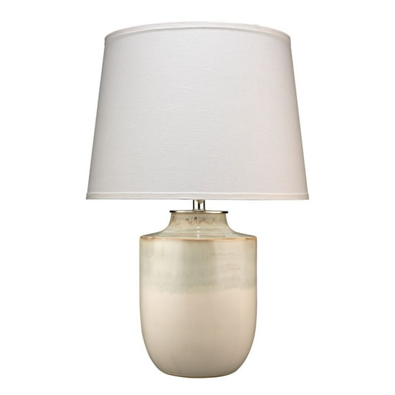 Jamie Young Co Lagoon Coastal Ceramic Table Lamp in Soft Cream