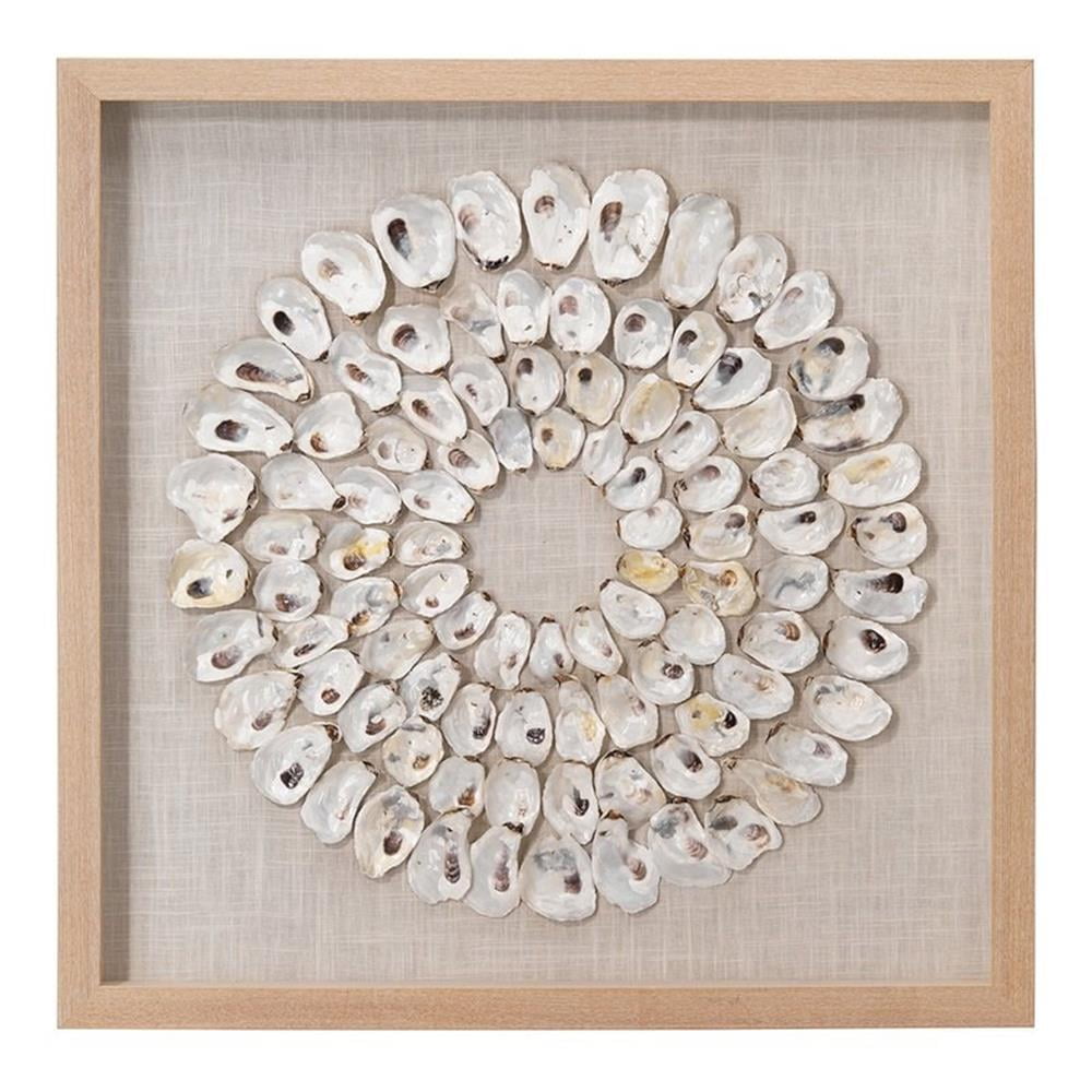 Maldives White Mixed Media Shell Wall Art