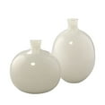 thumbnail image 1 of Jamie Young Co Minx Contemporary Glass Decorative Vases in White (Set of 2), 1 of 4