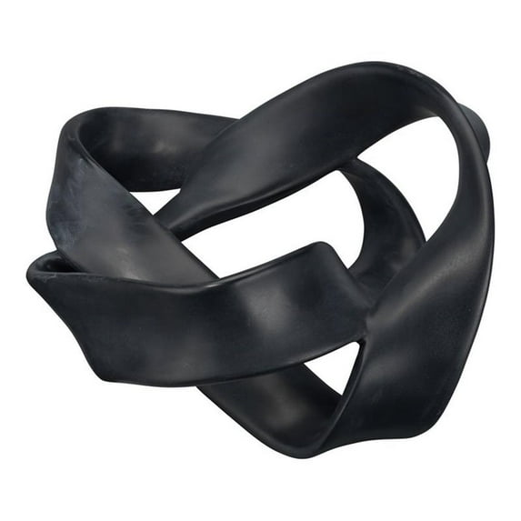 Jamie Young Co Modern Resin Tangled Table Object in Black Finish