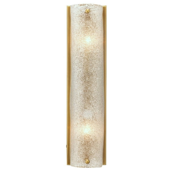 Jamie Young Co Moet Double Rounded Steel Metal/Glass Sconce in Brass
