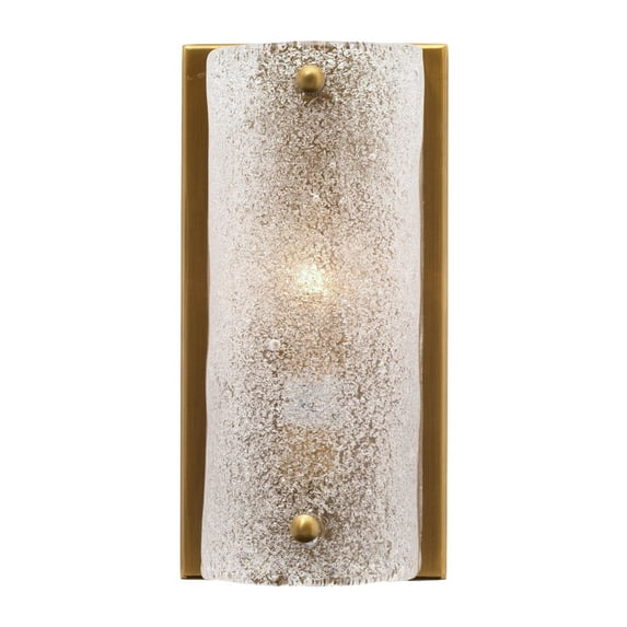 Jamie Young Co Moet Rounded Steel Metal/Glass Sconce in Brass