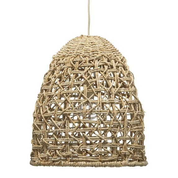 Jamie Young Co Netted Coastal Rattan/Rope Fabric Pendant in Natural Corn