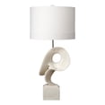 thumbnail image 1 of Jamie Young Co Obscure Modern Polyresin Table Lamp With Off White Linen Shade, 1 of 4