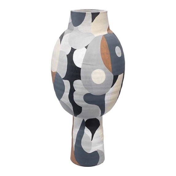 Jamie Young Co Pablo Contemporary Ceramic Tall Vase in Multi-Color