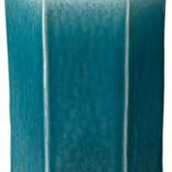 Jamie Young Co Porto Large Transitional Ceramic Side Table in Azure Blue