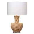 thumbnail image 1 of Jamie Young Co Portobello Rattan Table Lamp with Linen Shade, 1 of 5
