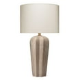 thumbnail image 1 of Jamie Young Co Regal Cement Stone & Linen Table Lamp in Gray/Off White, 1 of 2
