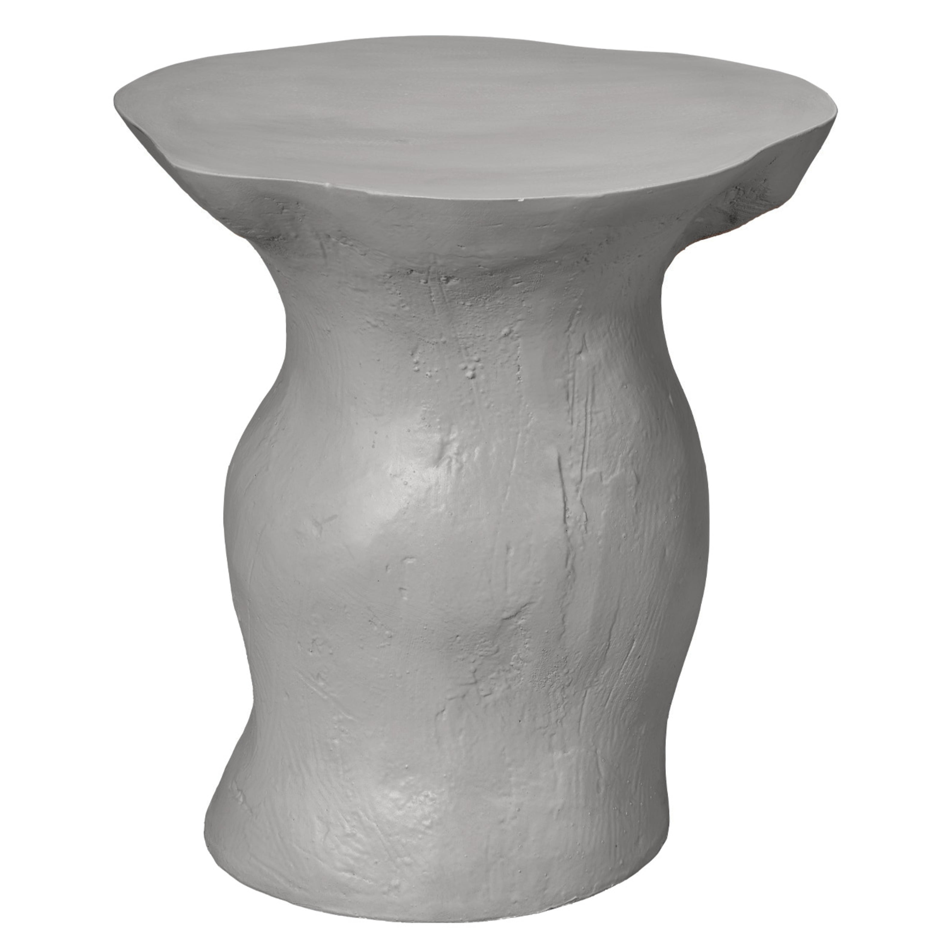Cement Rustic Round Outdoor Side Table