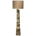 thumbnail image 1 of Jamie Young Co Stacked Traditional Elephant Hemp Fabric Horn Floor Lamp in Brown, 1 of 3