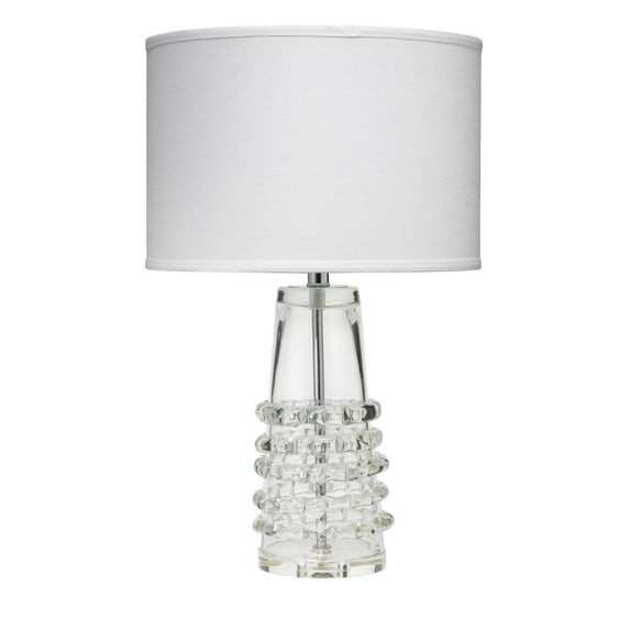 Jamie Young Co Tall Contemporary Glass Ribbon Table Lamp in Clear