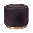 thumbnail image 1 of Jamie Young Co Thackeray Small Round Leather Hide Pouf in Espresso, 1 of 3