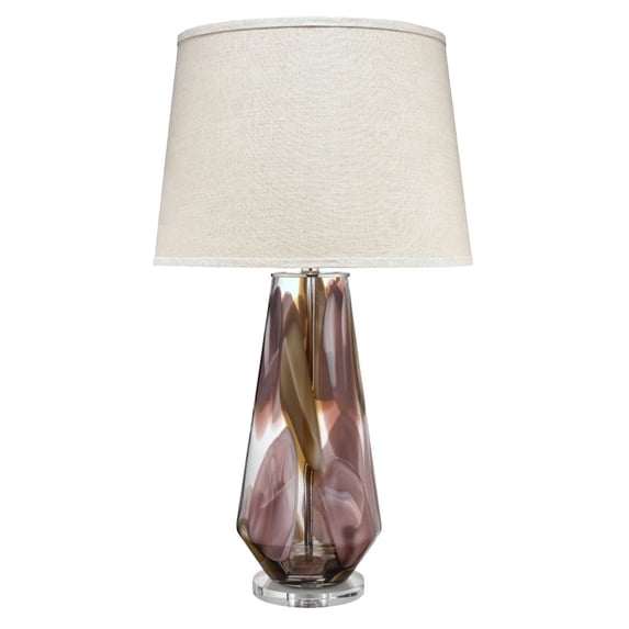 Jamie Young Co Watercolor Transitional Glass Table Lamp in Pink