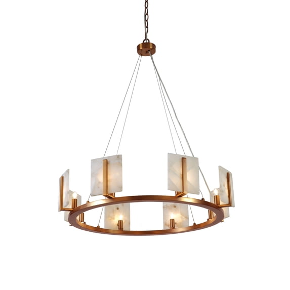 Jamie Young Halo Alabaster 8-Light Chandelier