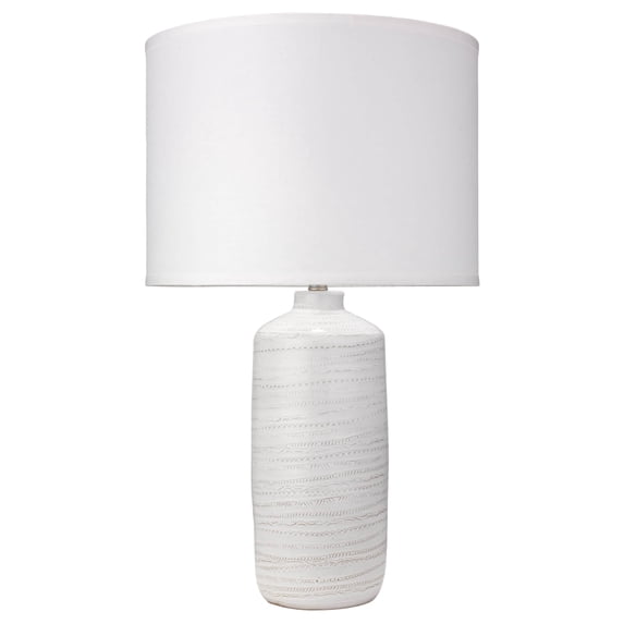 Jamie Young Trace Ceramic Table Lamp with Linen Shade