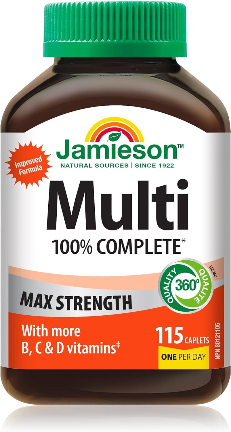 Jamieson 100 Complete Multivitamin Max Strength Formula, 115 caplets