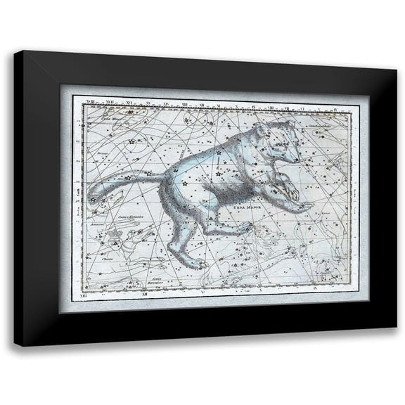 Jamieson, Alexander 14x12 Black Modern Framed Museum Art Print Titled - Maps of the Heavens: Ursa Major - The Great Bear