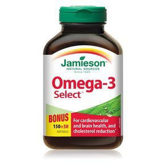 Jamieson Omega3 Select, 1000mg, 200 softgels Bonus