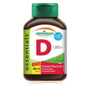 Jamieson Vitamin D3 1,000 IU 25 mcg, 240 Tablets Bonus, Daily Vitamin D Supplement