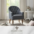 thumbnail image 1 of Jamiyah Accent Chair Dark Gray Linen Upholstered Curved Back, 1 of 7