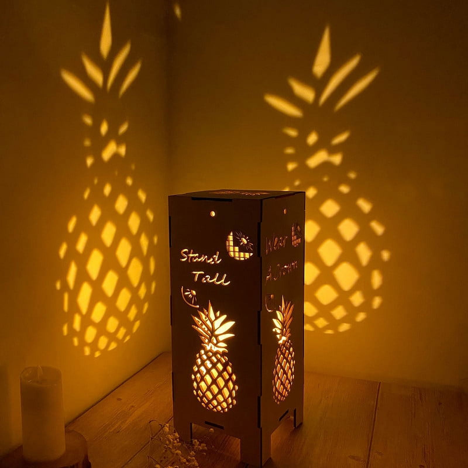 Jamjam Wood Pineapple LampPineapple Night Light Projection For Living