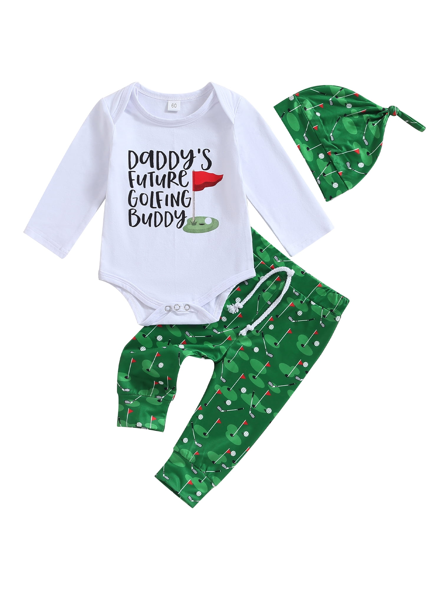 Jamlynbo Newborn Baby Girl Golf Outfit Daddy's Future Golfing Buddy One