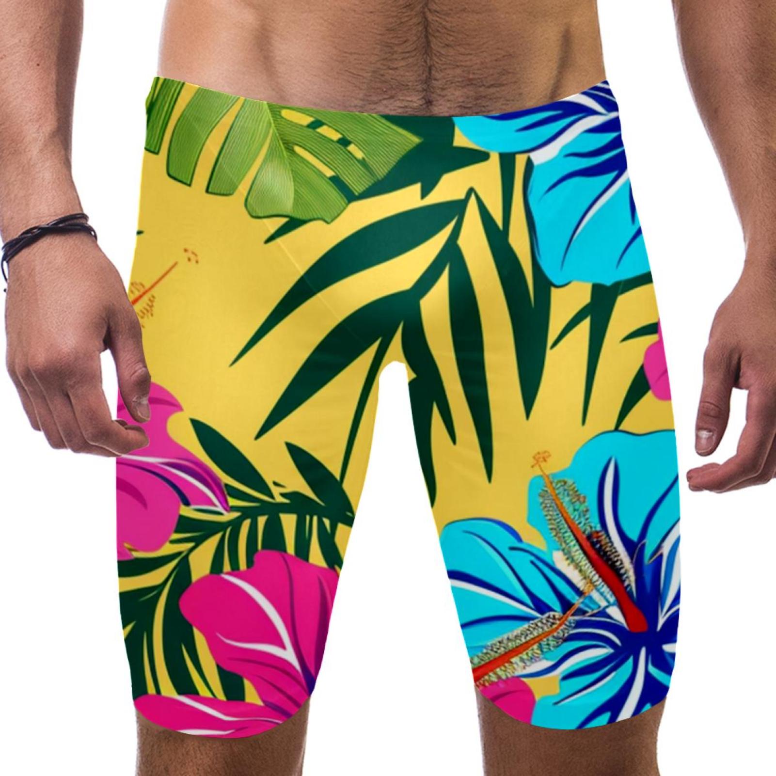 Jammers for Men, Men's Athletic Swimwear Jammers, Modern Colorful