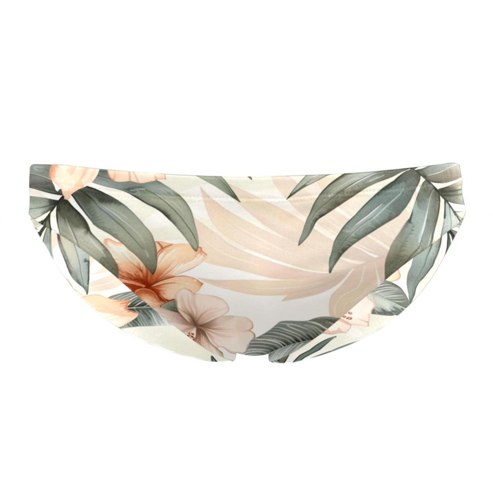 Jammers for Men, Men's Swim Briefs, Hawaii Tropical Banana Leaf Flower