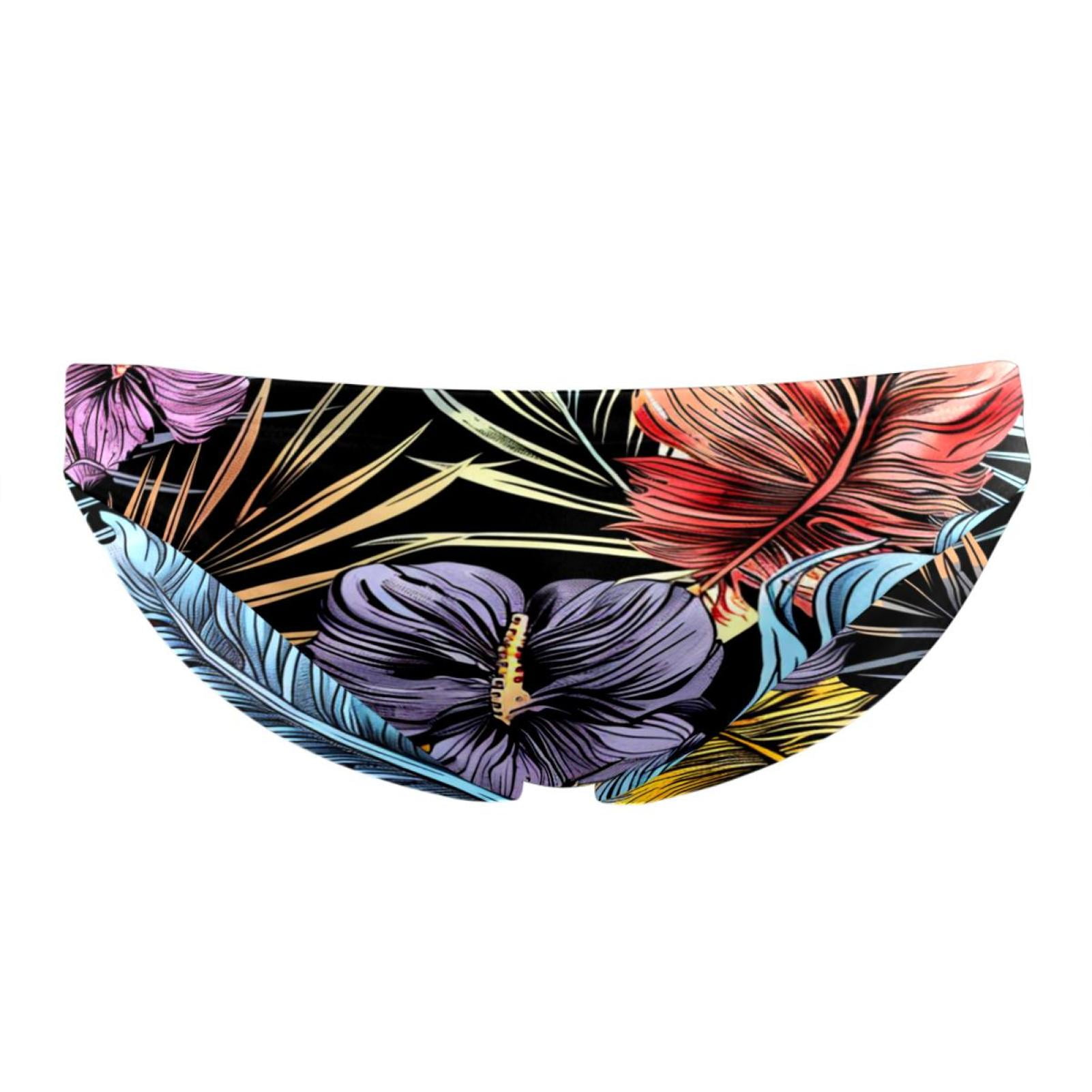 Jammers for Men, Mens Bikini Swimwear, Modern Abstract Tropical