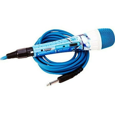 Dj Tech MIC002 Jammin Pro Ice Blue Handheld Mic W/ Kara