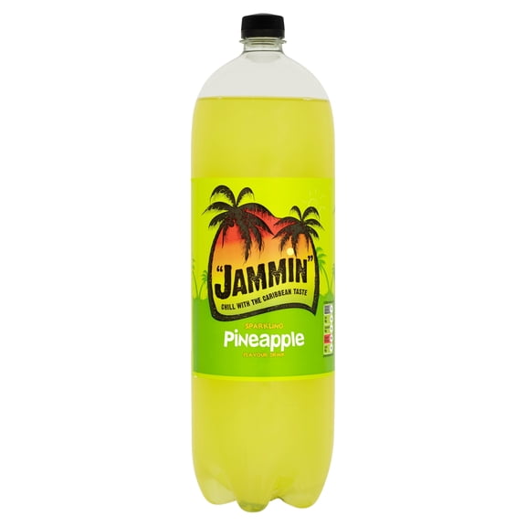 Jammin Sparkling Pineapple Drink 2 Litres, Imported from Britain