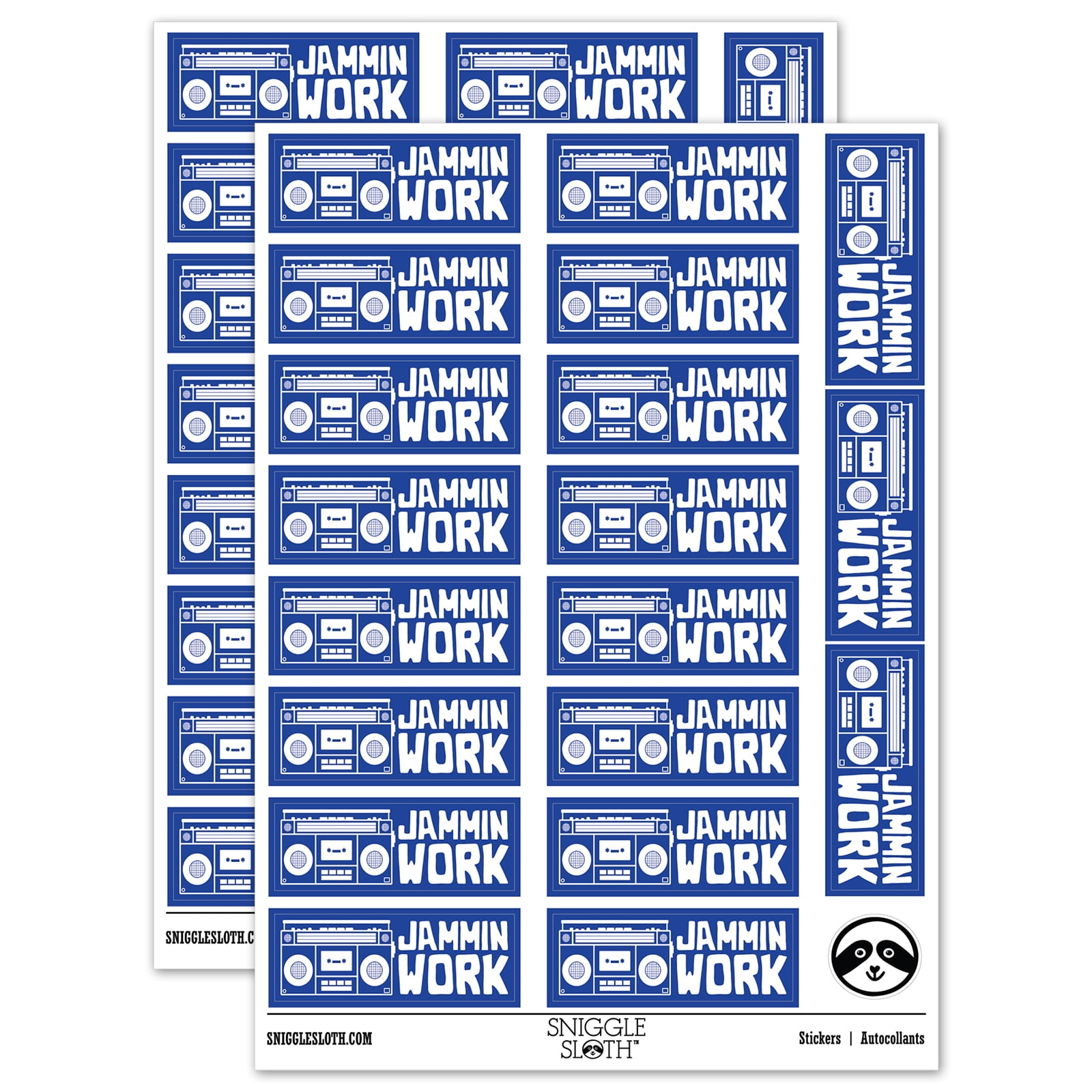 Jammin Work Stereo Teacher Student School Sticker Set - Dark Blue ...