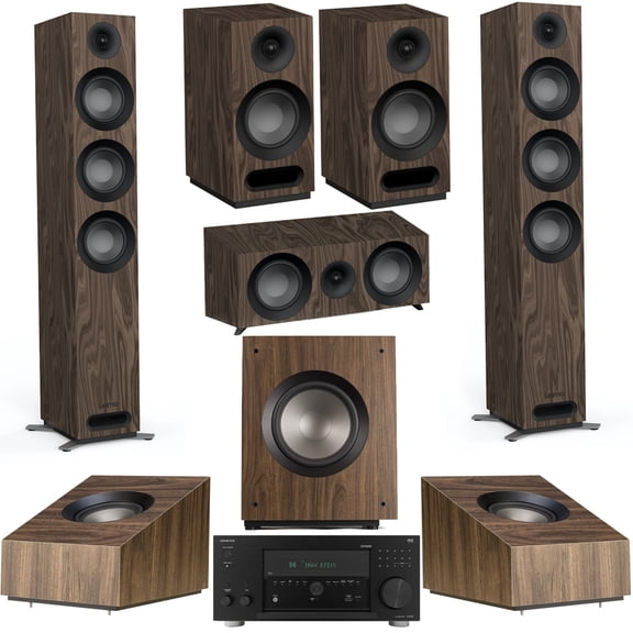 Jamo S 809 7.1 Home Theater System, Walnut with TX-RZ70 11.2-Ch AV Receiver