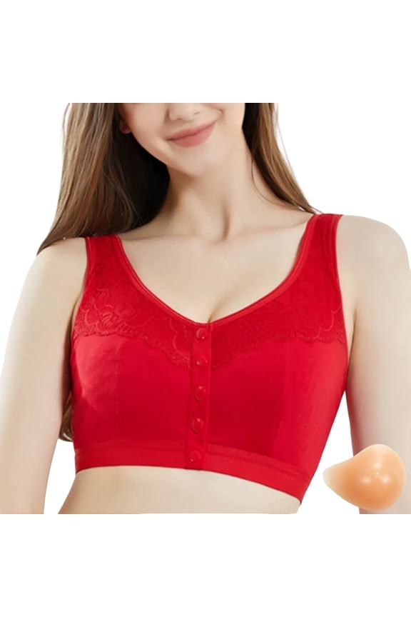 Daisy Bras For Older Women Front Closure Comfort Seamless Support Bras Everyday Breathable Push Up Sleep Bras