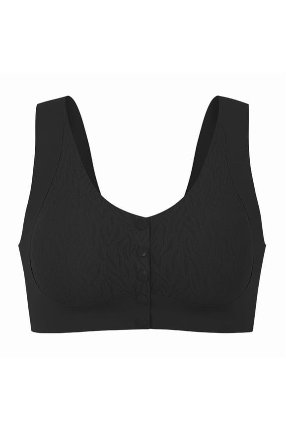 Daisy Bras For Older Women Front Closure Comfortable Wide Straps Seamless Push Up Bra Support Everyday Sleep Bras