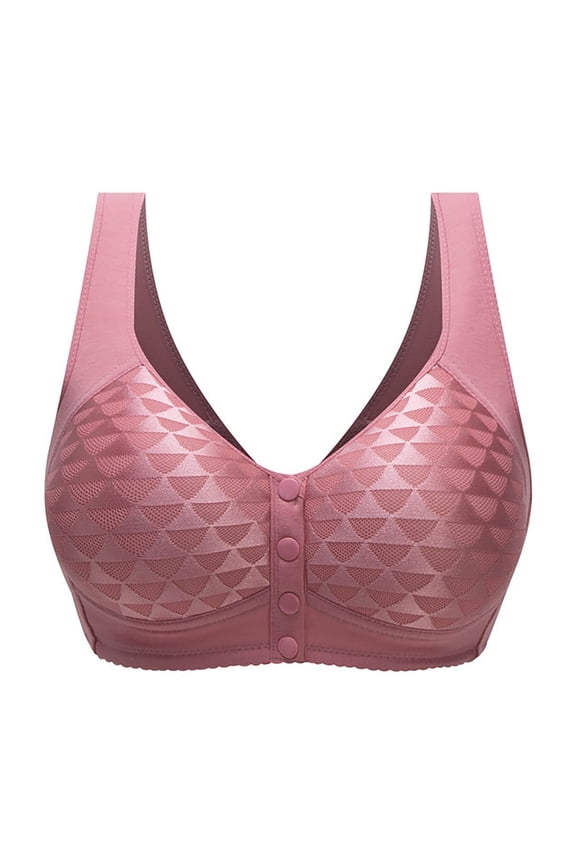 Daisy Bras For Older Women Front Closure Wireless With Supportive Breathable Cotton Full Coverage Comfort Cotton Bras