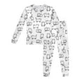 thumbnail image 1 of Jamsmile Girls Pajamas Children Tops + Trousers Diy Paint Set Home Wear Color On Pajamas Kids With Markers, 1 of 2